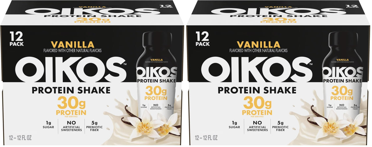 Oikos Protein Shake, Salted Caramel, 30g Protein, 12 fl oz, 12 Count